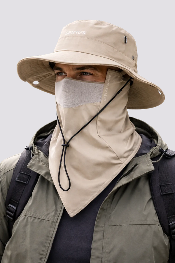 Chapéu Explorer UV40+ com Proteção Facial e de Pescoço
