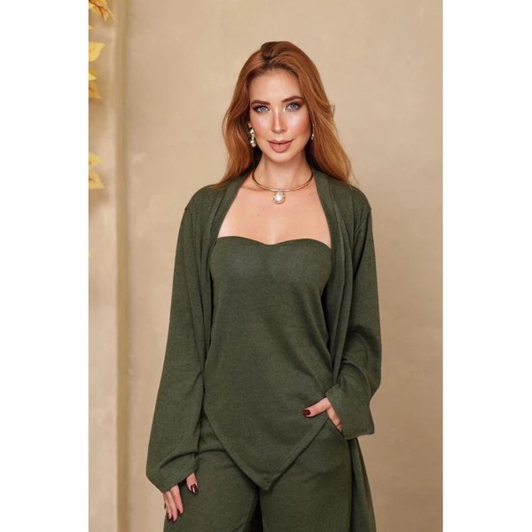 Conjunto Lãzinha Casual 3 Peças Outono Inverno 2026