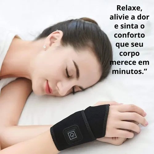 Munhequeira Térmica USB Ajustável com 3 Níveis de Aquecimento
