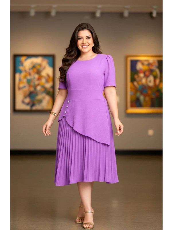 Vestido Plissado Giovanna