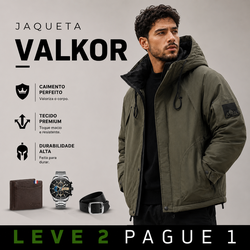 [LEVE 2 PAGUE 1] Jaqueta Masculina Valkor com Forro Térmico +3BRINDES: Relógio, Cinto e Carteira