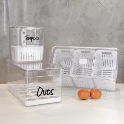 KIT ORGANIZADOR DE GELADEIRA CLEAR 3 UN