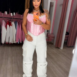 Calça cargo crua 