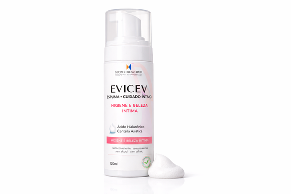 EVICEV Espuma para Higiene, Beleza e Hidratação Íntima 120ml