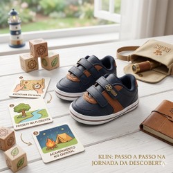 268036 TENIS PIPOCA PRETO/CARAMELO KLIN
