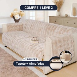 [COMPRE 1 LEVE 2] Capa de Sofá SoftGuard [BRINDES] Kit almofadas + Tapete