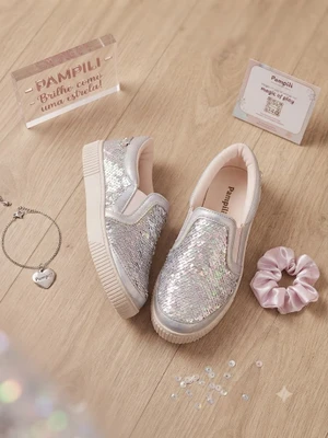 TENIS PAMPILI INFANTIL LUNA PRATA HOLOGRAFICO TEC 435107 