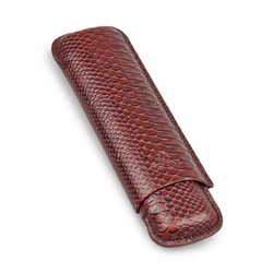 Porta 2 Charutos em Couro Nerone Snake - Marrom