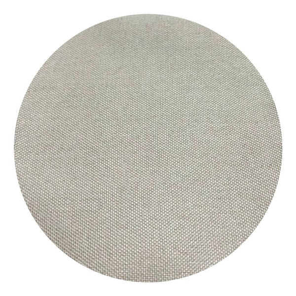Poltrona Parma Giratória Linho Off White e Castanho