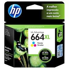 Cartucho HP 664XL Colorido F6V30AB