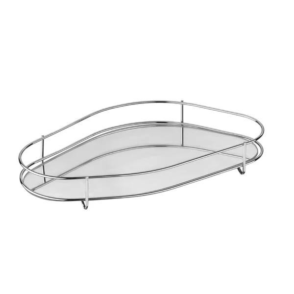 Bandeja Fence Orgânica Cromado 17x29cm