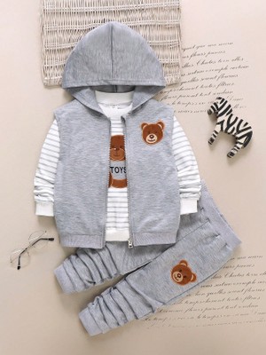 Conjunto Moletom Bear Cinza