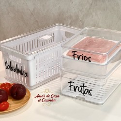 KIT ORGANIZADOR DE GELADEIRA CLEAR 3UN