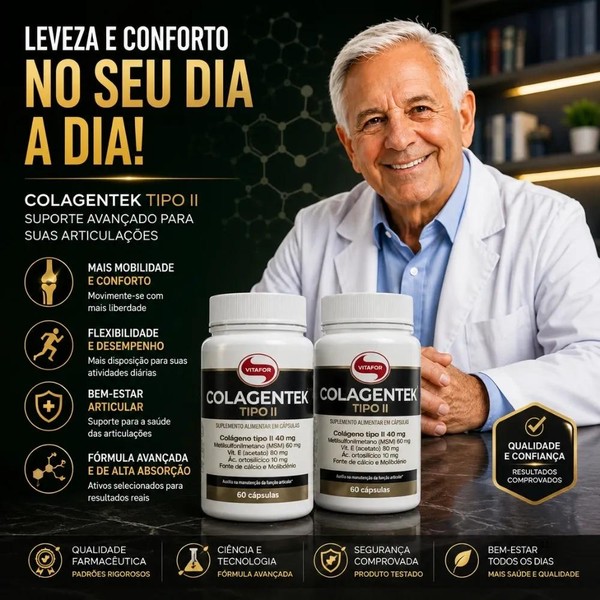 Colagentek - Kit com 2 Frascos de 60 Cápsulas + Frete Grátis