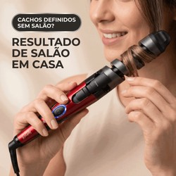 Modelador de Cachos Spiral Infinity, Vermelho/Preto, Bivolt - EM-05