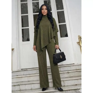 Conjunto feminino de inverno 3 peças 