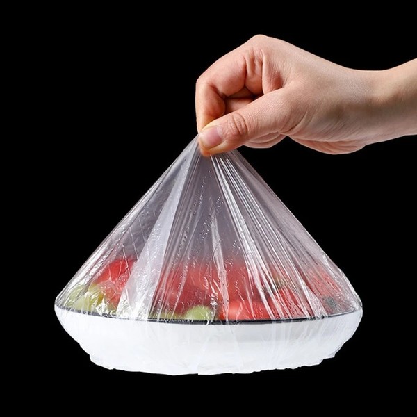 Capa descartável para alimentos, envoltório saran, capa intestinal de qualidade alimentar, saco plástico para manter fresco, acessórios de armazenamento de cozinha