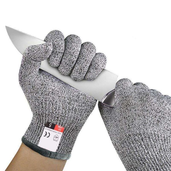 Luvas resistentes ao corte de grau 5, proteção de segurança para corte de vidro HPPE resistente a arranhões para jardineiros