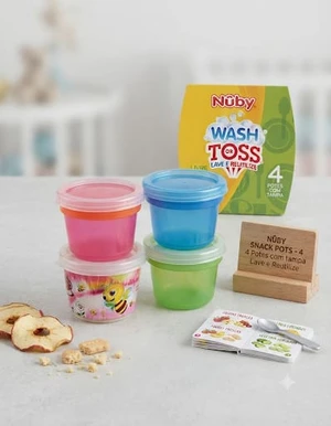 WASH TOSS LAVE E REUTILIZE 4 POTES COM TAMPA