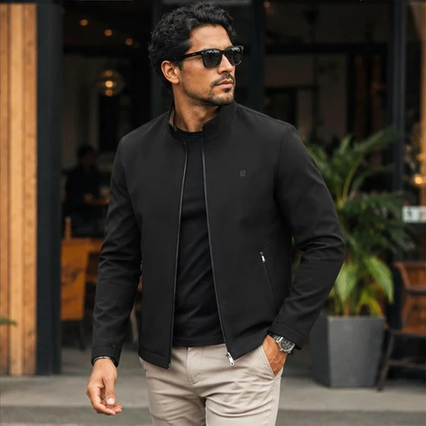 Jaqueta Masculina Soberano com Interior Forrado a Prova D’Água e Bolsos Internos +BRINDES: Relógio, Cinto e Carteira