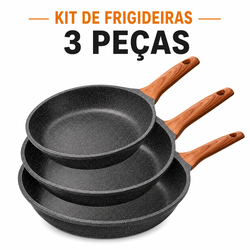 Kit de Frigideiras Antiaderentes 3 Peças