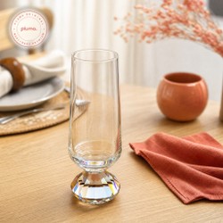 Taça de Vidro para Champanhe Diamante Âmbar
