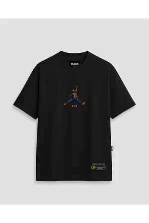 Camiseta Oversized Streetwear Big Jordan Notorious - Preta