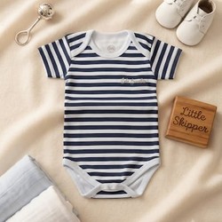 BODY MARINHO/BRANCO BEBE BRINCALHÃO