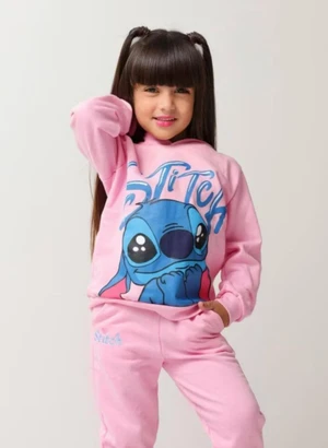 Conjunto De Moletom - Stitch Com Capuz 