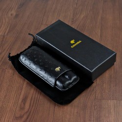 Porta 2 Charutos em Couro Cohiba Deluxe - Preto