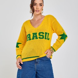 Blusa Tricot Brasil Cozy
