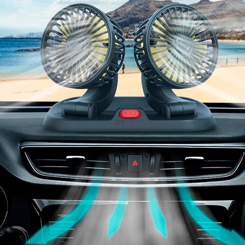 Ventilador Duplo Automotivo Portátil - BreezeDrive 
