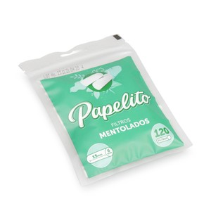Filtro para Cigarro Papelito Menthol 6mm (Pacote com 120)