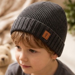 GORRO EM TRICO PATERNOLLI MESCLA MEDIO ONDA MARINHA - 1009701