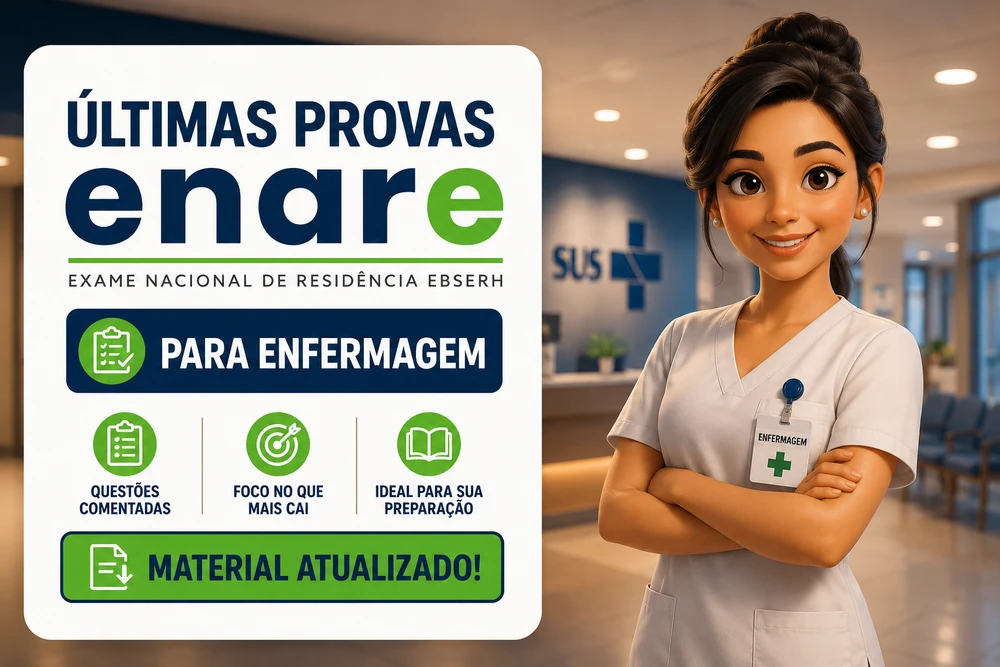 ENARE 2026 Enfermagem: baixe grátis as provas originais + Prova Mapeada
