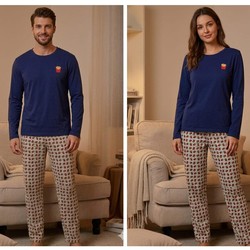 PIJAMA MANGA LONGA ADULTO BATATA FRITA 86123 PINGO LELE
