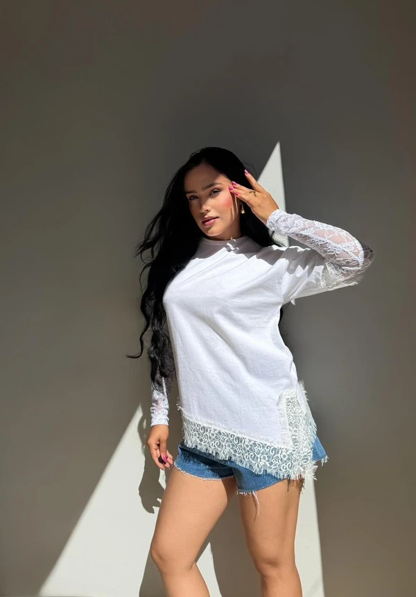 BLUSA ALINE ALGODÃO RENDA