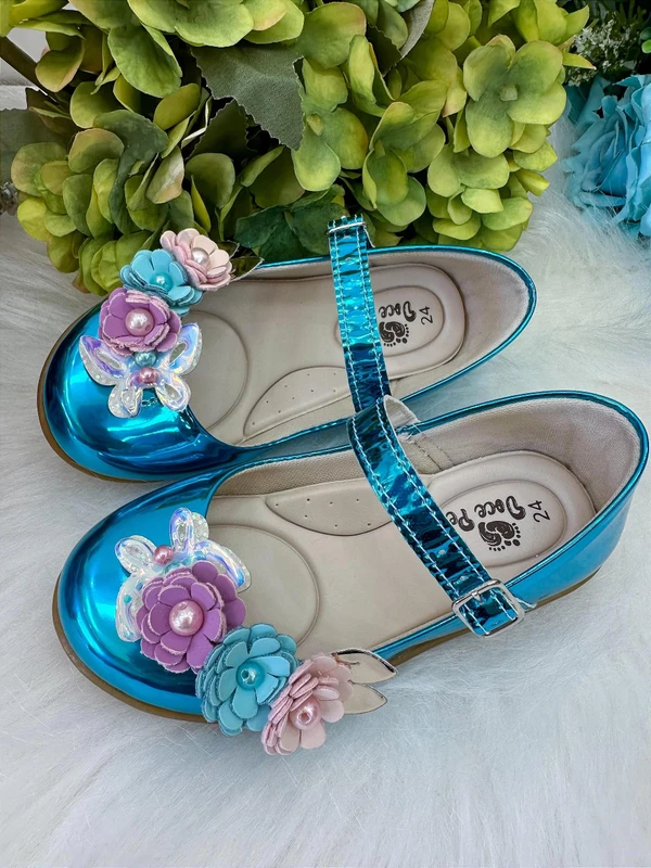 Sapatilha Doce Pé -  Azul Metalizada