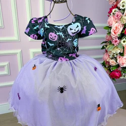 Vestido Temático - Halloween - Preto C/Lilás 
