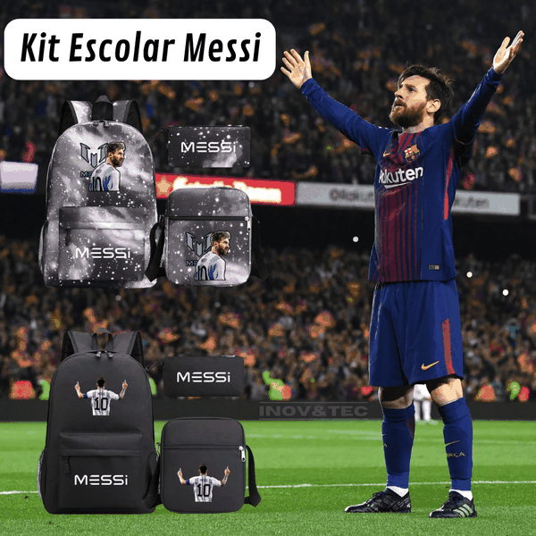 Kit Mochila Escolar Messi