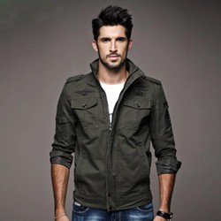 Jaqueta Militar Masculina Plus Size M-6XL - Algodão e Poliéster