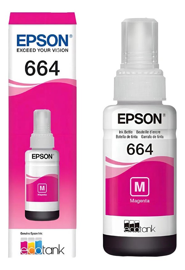 Refil De Tinta Epson T664 Vermelho Magenta - T664320-AL