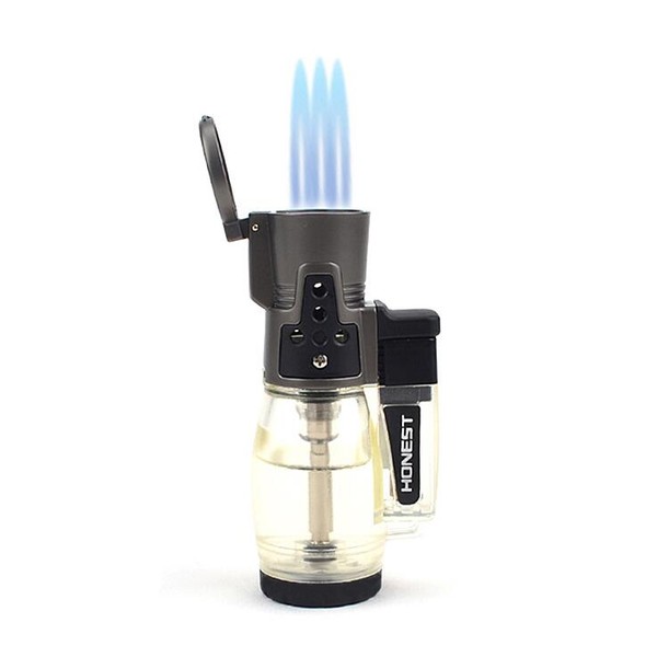 Isqueiro Maçarico Honest 725 - Transparente (3 Chamas)
