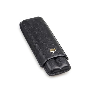 Porta 2 Charutos em Couro Cohiba Deluxe - Preto