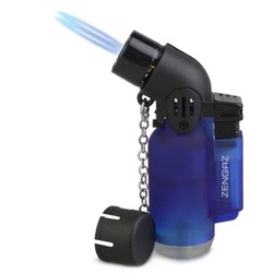 Isqueiro Maçarico Angle Double Jet Zengaz - Azul (2 Chamas)