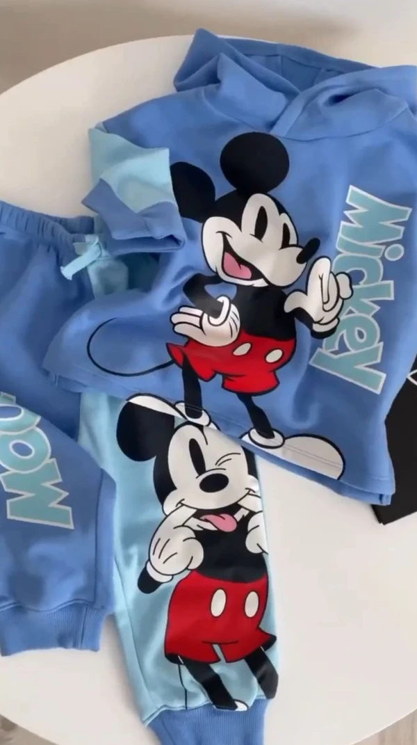 Conjunto De Moletom - Mickey Azul Estampado 