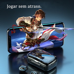 Fone de ouvido Bluetooth M10 5.1 com display LED Tws Touch Noise Reduction à prova d'água sem fio