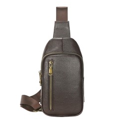 Mochila pequena de couro genuíno para homens, mochila de viagem ao ar livre, caça, caminhadas, acampamento, crossbody, ombro, pacote de peito, mochila de dia