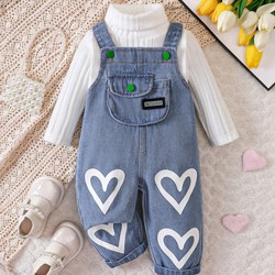 Conjunto Jardineirinha Jeans