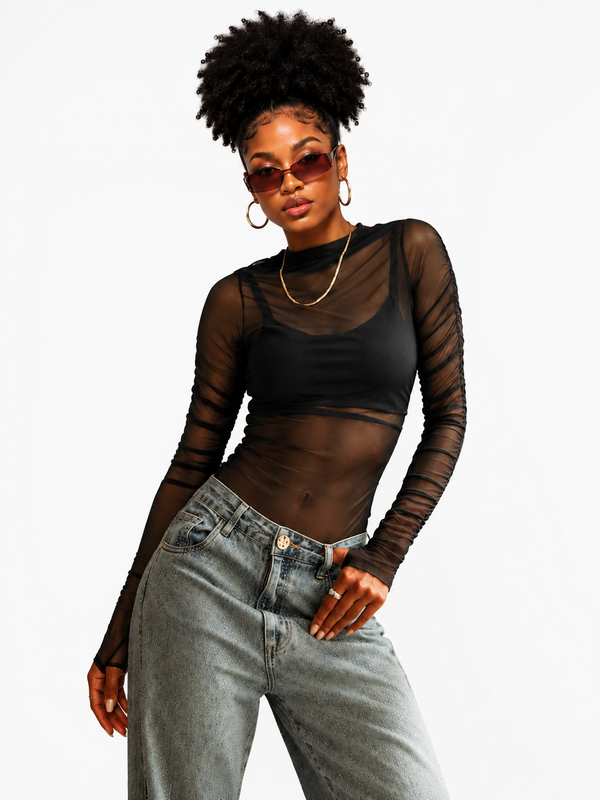 Body Kira Franzido Preto